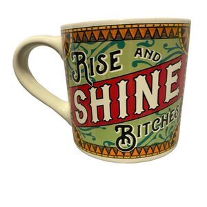Vibrant Red and Green Ceramic Mug for Dining